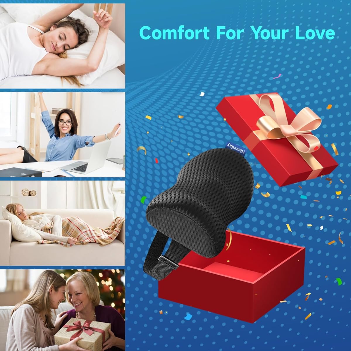 Ergonomic Lumbar Support Pillow for Office Chair & Car Back Support - Cushion with Adjustable Straps, Lower Back Relief, Black, Hand Wash Only, Ideal for Gaming & Desk Chairs, Backrest Pillow, Comfortable Seating, Contoured Design, Durable Construction