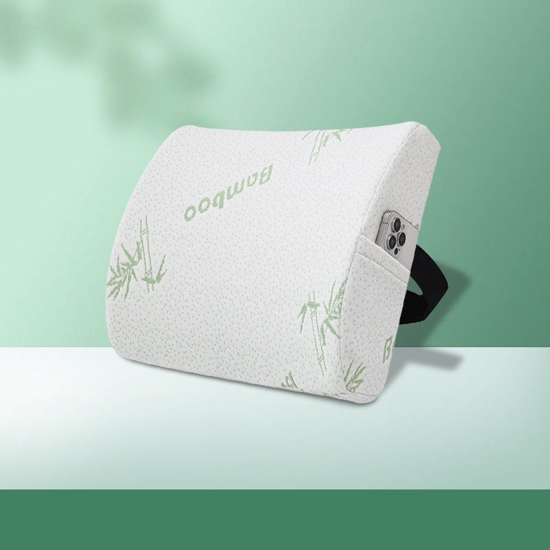 A Simple Solid White Back Cushion, Suitable for All Seasons, Designed to Pressure And Assist Sleep, Providing Neck And Lumbar Support. Ideal for Office Rest, Portable And Washable, Featuring a Minimalist Modern Design, It Can Be Used in The Living Room,
