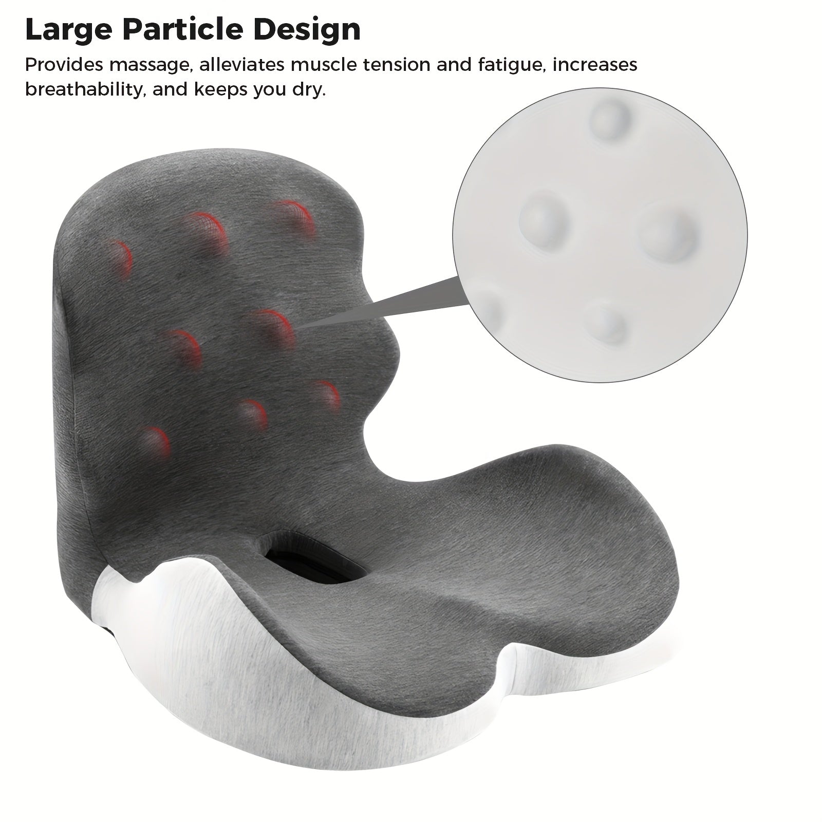 Memory Foam Seat Cushion, Office Chair Cushion With Lumbar Support Car Seat Cushion With 8 Back Massage Heads For Car, Truck, Desk, Gaming Chair