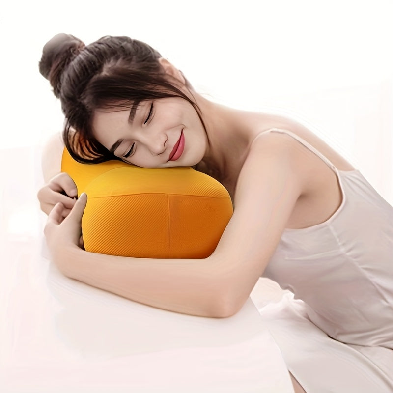 1pc Memory Foam Lumbar Pad, Travel Pillow, Office Sedentary Lumbar Support Pad, Portable Multifunctional Pillow with Adjustable Shoulder Strap, Compressible, Easy to Carry [Delicate Lumbar Pad] Nap.