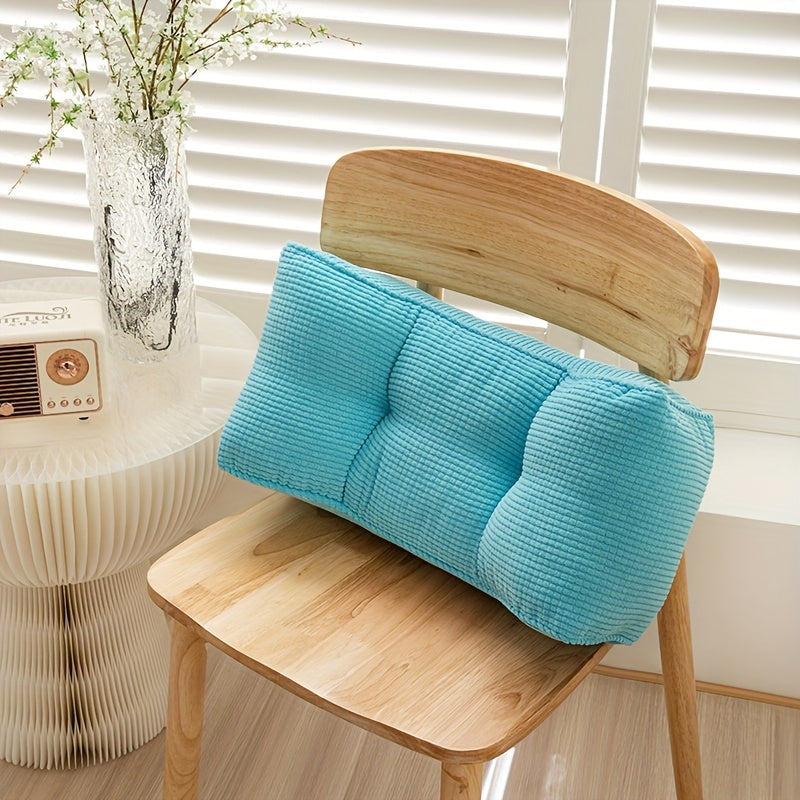 1pc Ultimate Lumbar Support Cushion – Adjustable Ergonomic Seat Pad for Home, Office & Travel, Fluffy Polyester Filling, Machine Washable, Pressure-Relief Foam for Back Pain & Posture Support, Fit for Sofas, Chairs & Car Seats, Seat Cushion