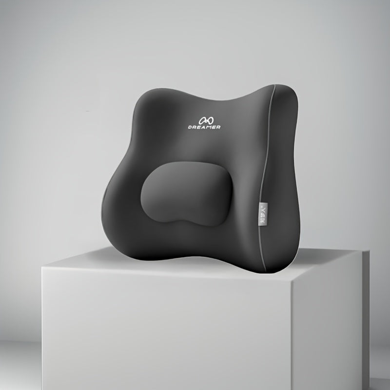 1pc ZMR All-in-one Deluxe Office & Study Lumbar Support Backrest, High Elasticity Memory Foam, Breathable & Comfortable, Ergonomic Design for Ergonomic Support, Relief from Back Pain, Ergonomic Seat Pad | Minimalist Backrest | Ergonomic Design