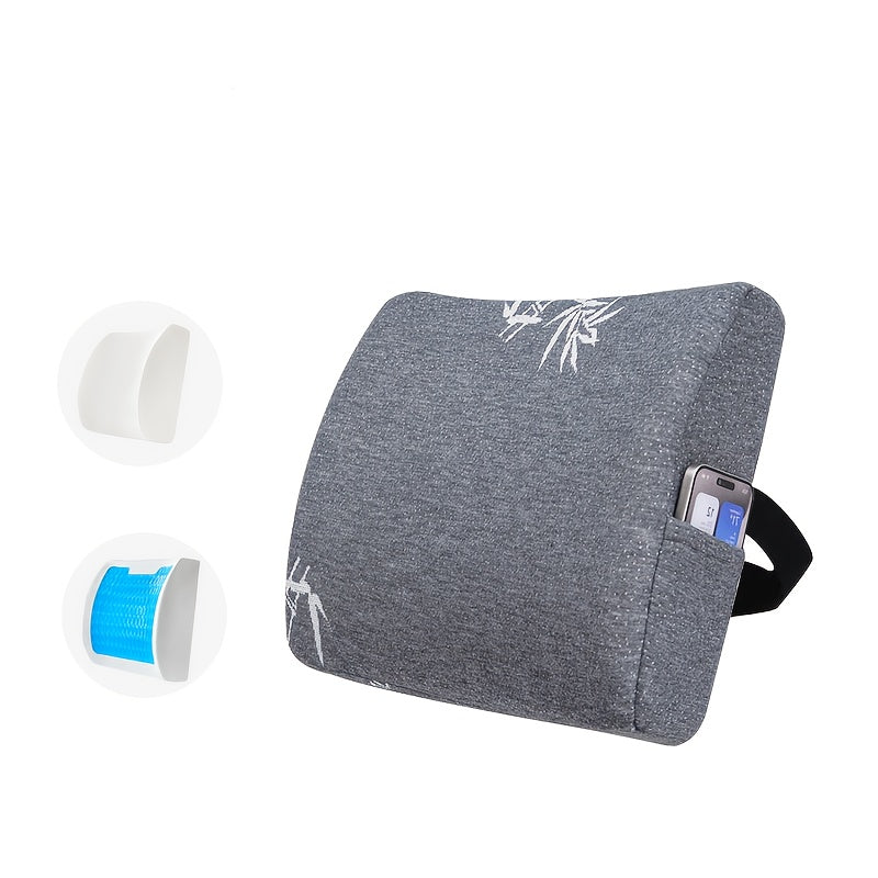 A Simple Solid White Back Cushion, Suitable for All Seasons, Designed to Pressure And Assist Sleep, Providing Neck And Lumbar Support. Ideal for Office Rest, Portable And Washable, Featuring a Minimalist Modern Design, It Can Be Used in The Living Room,