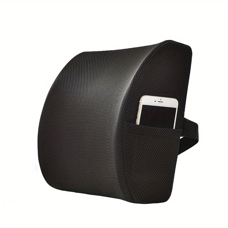 Ergonomic Lumbar Support Pillow for Office Chair and Car Seat - Versatile Lower Back Cushion, Breathable Polyester Cover, Blue, Posture Improvement | Contoured Lumbar Pillow | Medium Firm Pillow, Seat Cushion