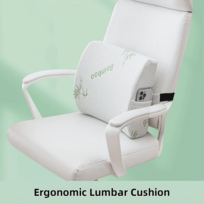 A Simple Solid White Back Cushion, Suitable for All Seasons, Designed to Pressure And Assist Sleep, Providing Neck And Lumbar Support. Ideal for Office Rest, Portable And Washable, Featuring a Minimalist Modern Design, It Can Be Used in The Living Room,