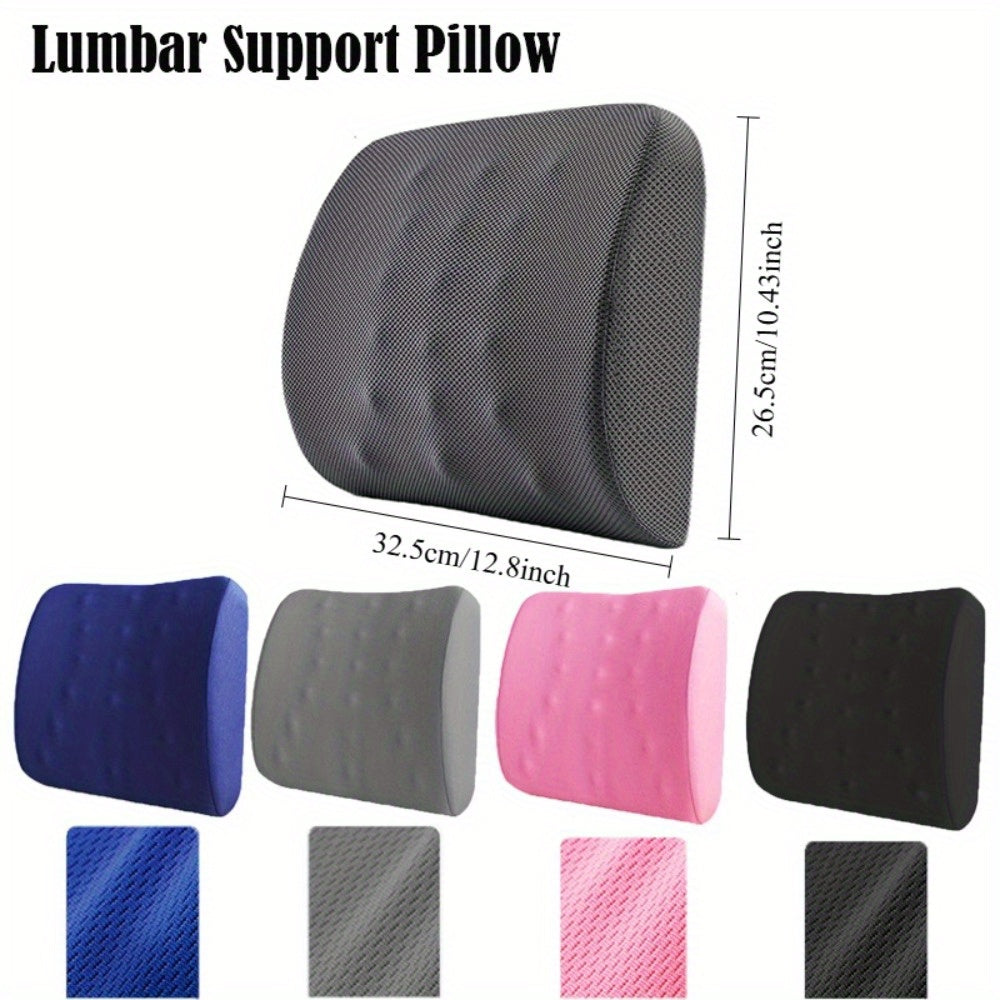 Ergonomic Lumbar Support Pillow with - Posture-Correcting Back Cushion for Office Chair, Car Seat, Gaming Desk - with Adjustable Strap, Lightweight & Portable for Home, Travel, or - Gray Lumbar Cushion, Home Seating Comfort, Sleek Design, Durable