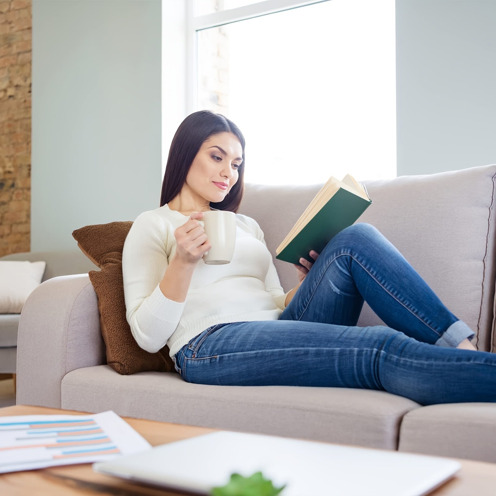 Backrest Pillow Suitable for Recliner, Lumbar Support Cushion Soft Fluffy Back Pad Waist Pillows, Reading Pillow, Corner Pillow, Bay Window Cushion, Office Backrest, Lumbar Pillow for Long-term Sitting Suitable for Chairs, Recliners, Sofas, and Beds