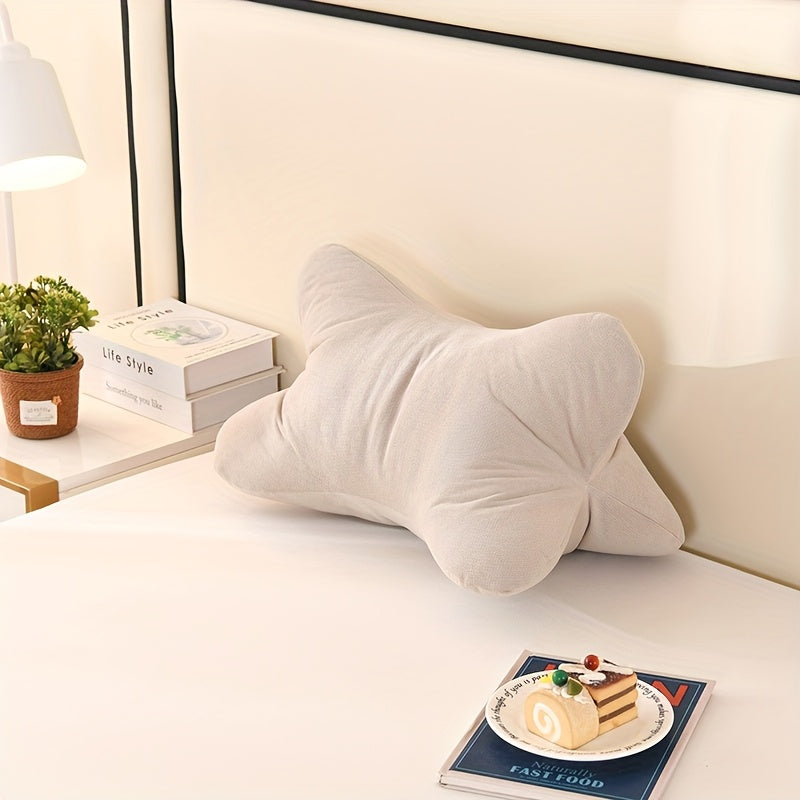 Ergonomic Lumbar Support Pillow - Soft Triangular Bone Design for Office Chairs, Bedding, and Travel - Machine Washable Chenille Fabric Cushion, Multi-Purpose Home Decor Accessory, Decorative Pillows