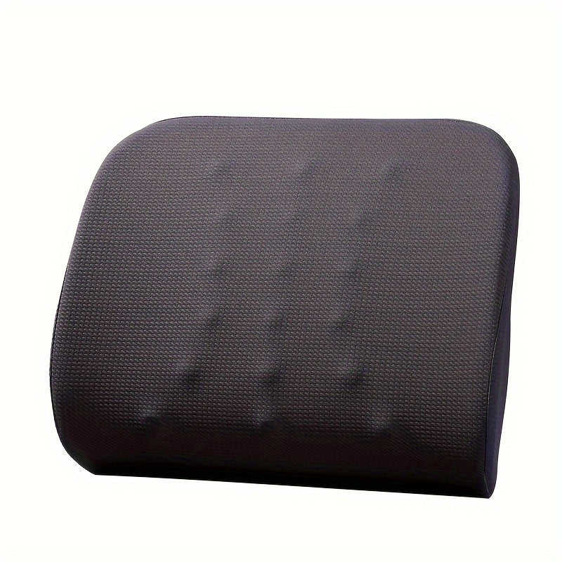 Ergonomic Memory Foam Lumbar Support Cushion for Office Chairs and Car Seats - Soft, Adjustable, Removable Cover, Grey/Pink/Green/Black, Knit Polyester Fabric, Lightweight & Compressible Design, Chair Cushion