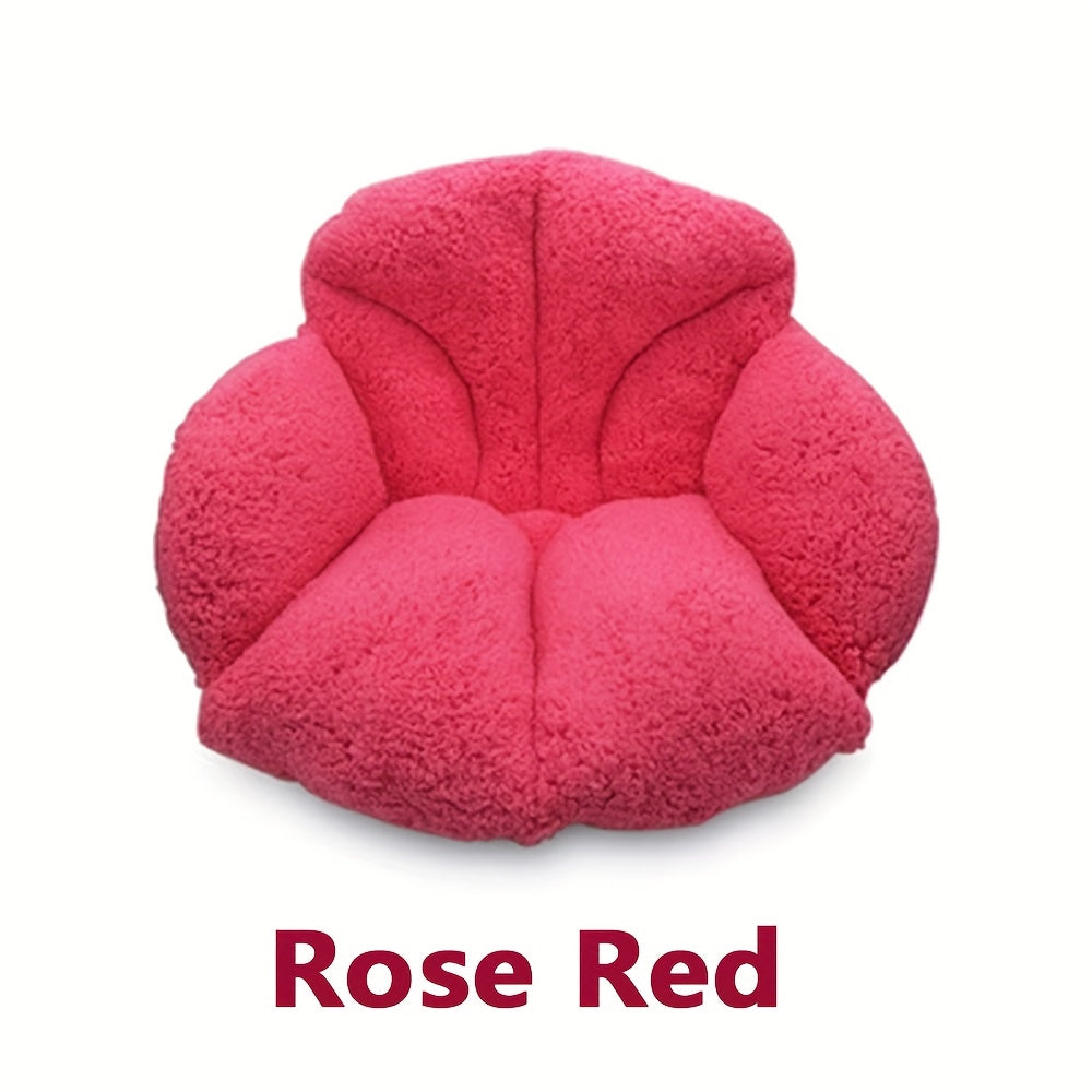 Chair cushion, office desk cushion, warm and comfortable one-piece cushion, backrest cushion, lumbar backrest support, winter plush cushion suitable for home office chairs and car seats
