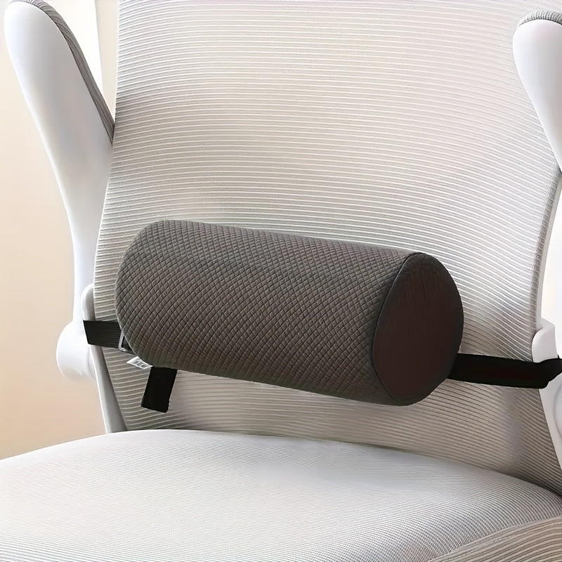 Ergonomic Memory Foam Back Support Pillow for Office Chair - Breathable, Durable, Comfortable Lumbar Cushion - Neck Roll Support - Relief for Lower Back Pain from Car, Office Chair, Computer - Ergonomic Portable Travel Pillow - Chest Posture Corrector