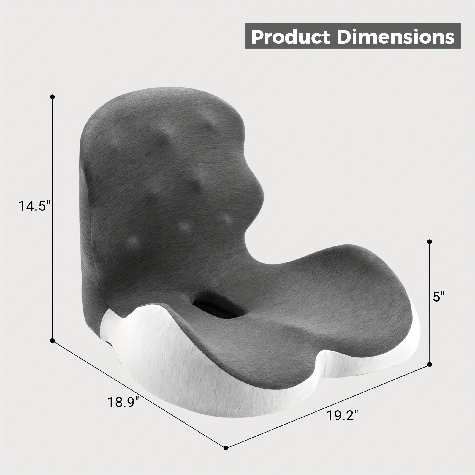 Memory Foam Seat Cushion, Office Chair Cushion With Lumbar Support Car Seat Cushion With 8 Back Massage Heads For Car, Truck, Desk, Gaming Chair