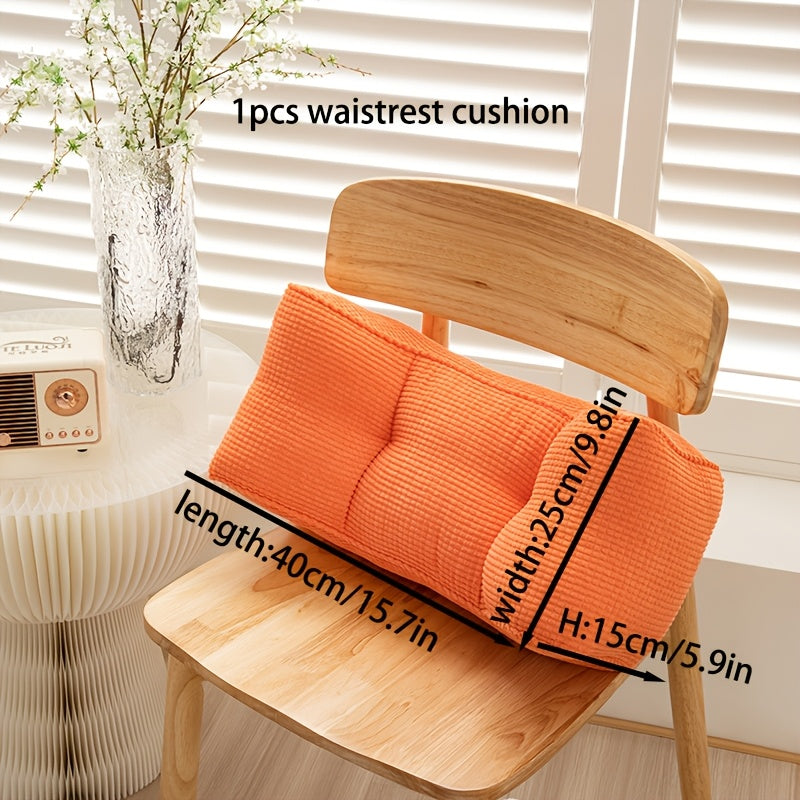 1pc Ultimate Lumbar Support Cushion – Adjustable Ergonomic Seat Pad for Home, Office & Travel, Fluffy Polyester Filling, Machine Washable, Pressure-Relief Foam for Back Pain & Posture Support, Fit for Sofas, Chairs & Car Seats, Seat Cushion