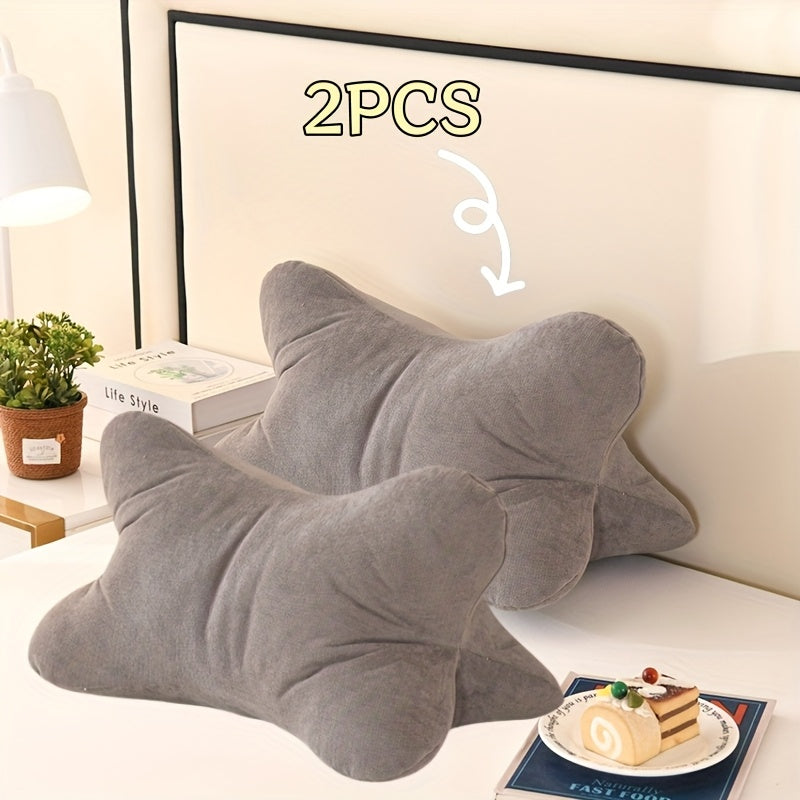 1pc/2pcs New Triangular Relax Pillow, Breathable Soft Chenille Fabric, Multi-Purpose Hidden Zipper Design, Lightweight & Comfortable Hand Washable - Perfect for Office Chair Lumbar Support, Bedside Cushion, Neck Spine Pillow, Nap Backrest, Foot Rest, Leg