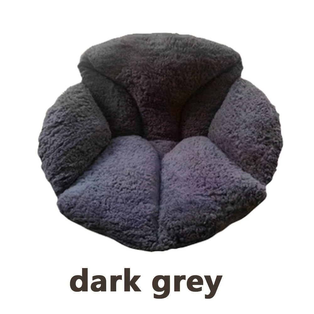 Chair cushion, office desk cushion, warm and comfortable one-piece cushion, backrest cushion, lumbar backrest support, winter plush cushion suitable for home office chairs and car seats