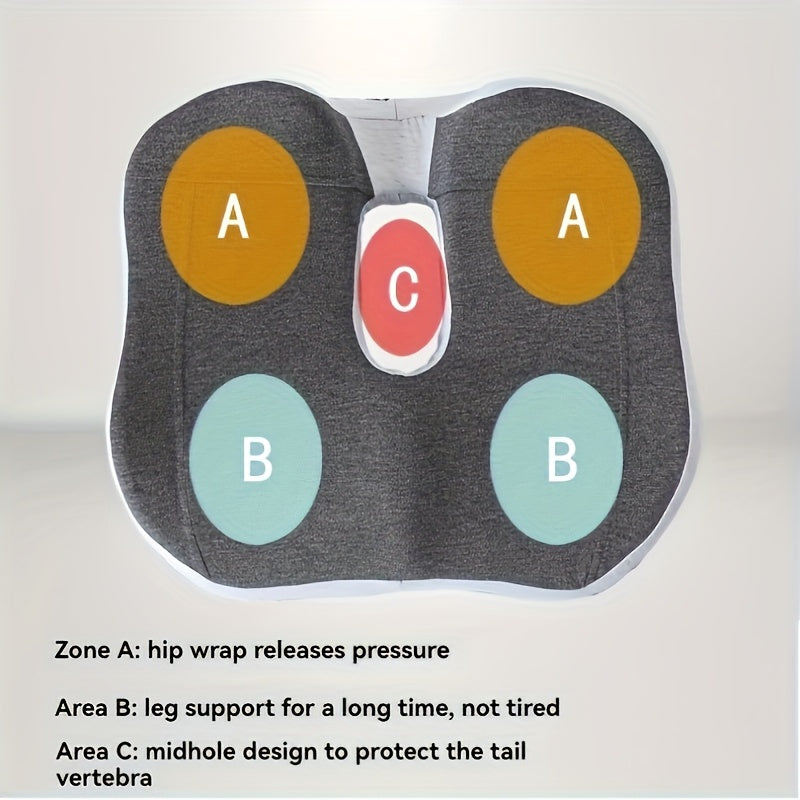 An Ergonomic Memory Foam Seat Cushion and Lumbar Support Pillow Set - Suitable for Office, Car Long Sitting - Slow Rebound, Waist Protection, Pregnant Women Can Use, Breathable Cover, All Seasons