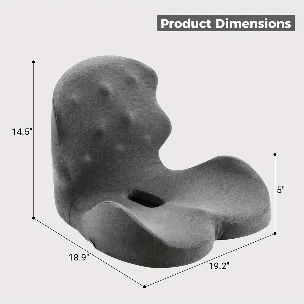 Memory Foam Seat Cushion, Office Chair Cushion With Lumbar Support Car Seat Cushion With 8 Back Massage Heads For Car, Truck, Desk, Gaming Chair