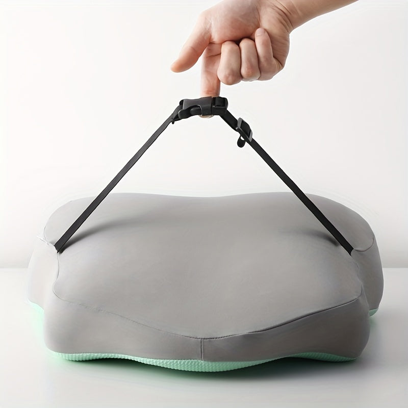 Contemporary Knit Fabric Memory Foam Lumbar Support Pillow for Office Chair and Car – Patchwork Space Theme, Fade Resistant, Zip Closure, Adult All-Season Back Support Cushion – Dry Clean Only