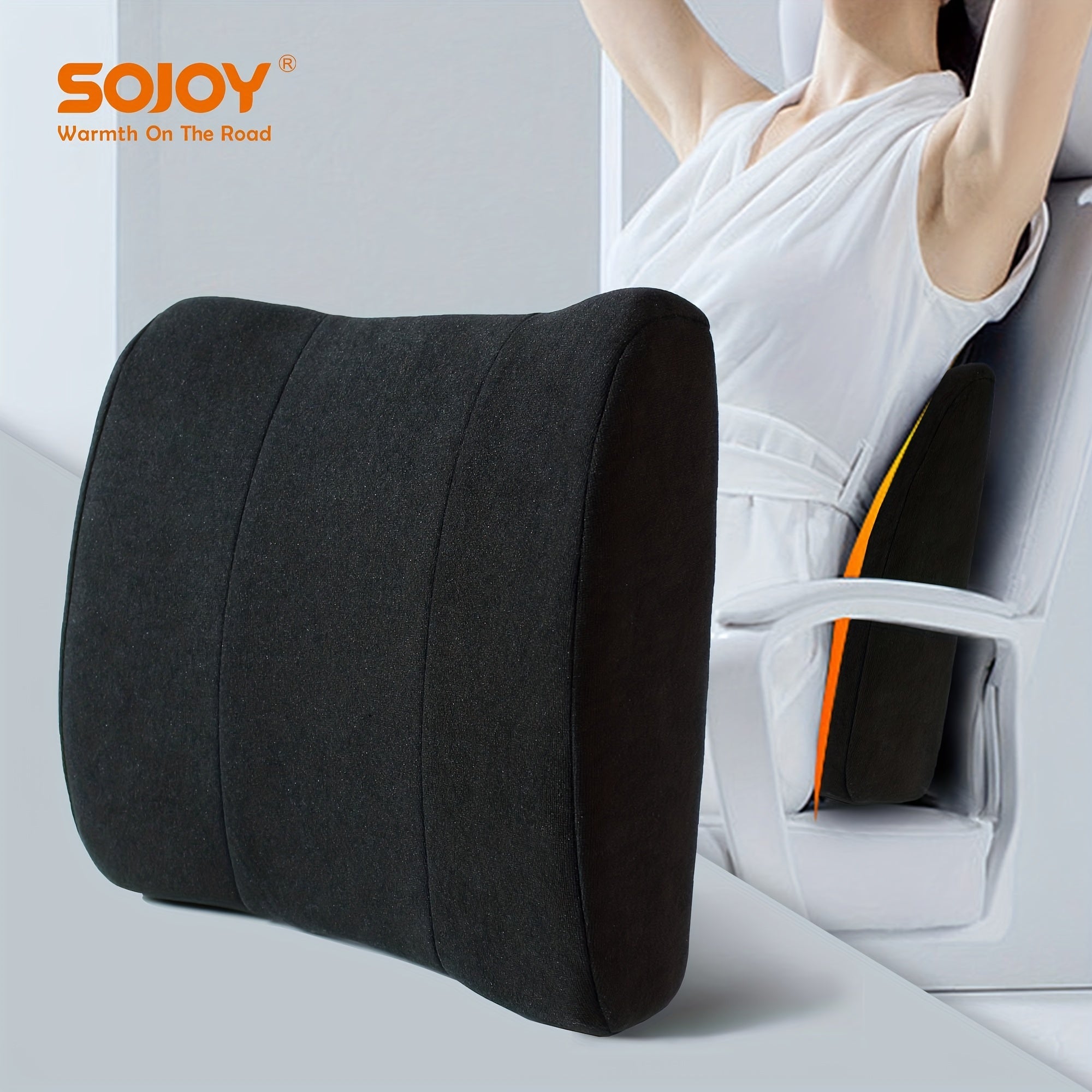 SOJOY Lumbar Support Plillow,Back Cushion Backrest for Home Office Chair Car Seat