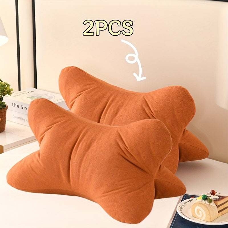 1pc/2pcs New Triangular Relax Pillow, Breathable Soft Chenille Fabric, Multi-Purpose Hidden Zipper Design, Lightweight & Comfortable Hand Washable - Perfect for Office Chair Lumbar Support, Bedside Cushion, Neck Spine Pillow, Nap Backrest, Foot Rest, Leg