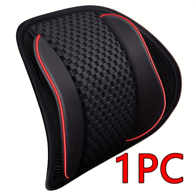 Breathable Lumbar Pillow - Ergonomic Back Cushion with Adjustable Lumbar Support, Posture Correction & Spinal Alignment - Lightweight Office Chair & Car Seat Pillow for Long Drives, Work, Home - No-Fill Design, Durable Polyester Mesh - Ideal for Drivers,