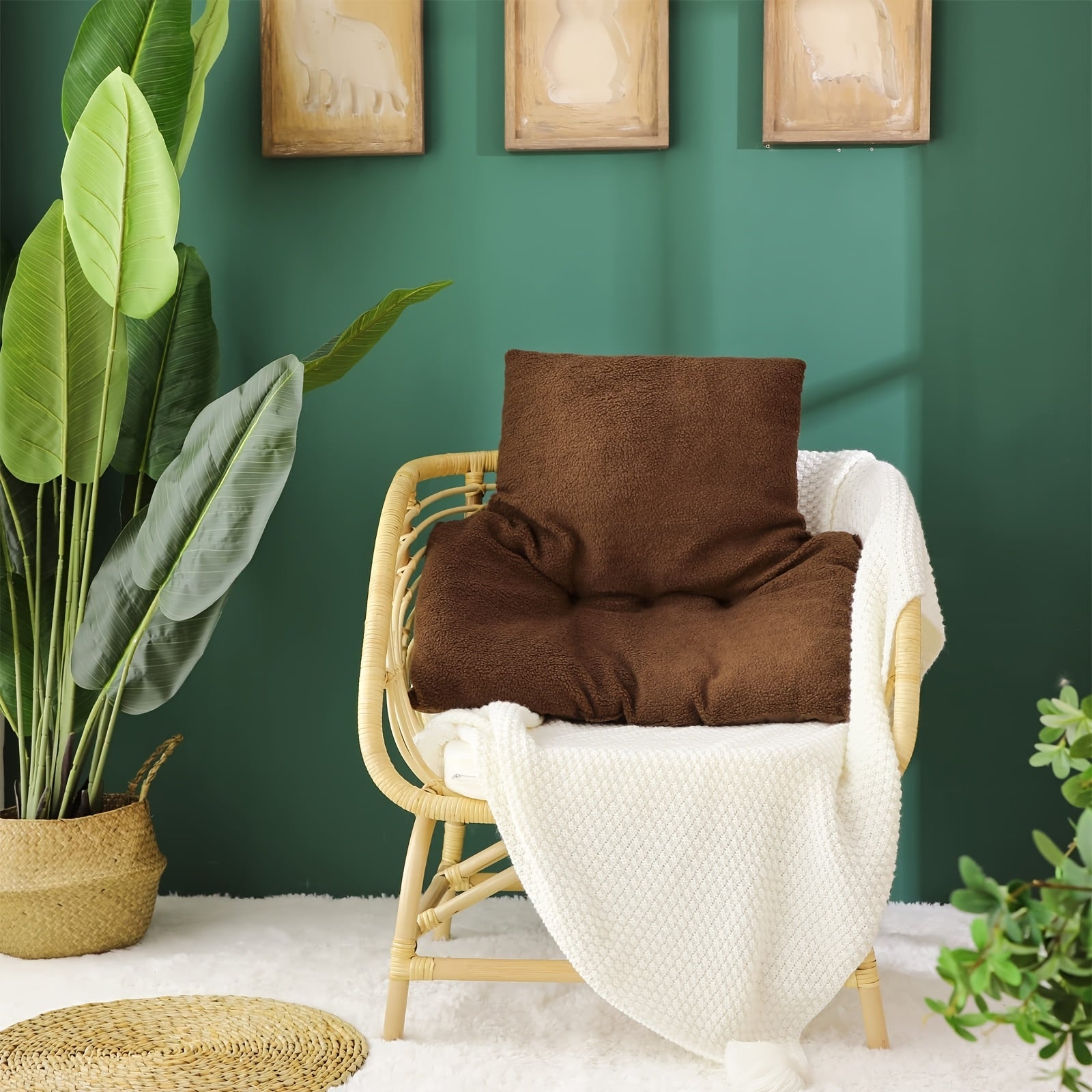 Backrest Pillow Suitable for Recliner, Lumbar Support Cushion Soft Fluffy Back Pad Waist Pillows, Reading Pillow, Corner Pillow, Bay Window Cushion, Office Backrest, Lumbar Pillow for Long-term Sitting Suitable for Chairs, Recliners, Sofas, and Beds