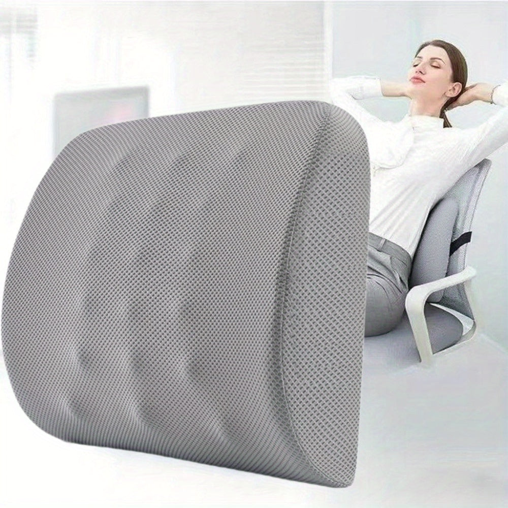 Ergonomic Lumbar Support Pillow with - Posture-Correcting Back Cushion for Office Chair, Car Seat, Gaming Desk - with Adjustable Strap, Lightweight & Portable for Home, Travel, or - Gray Lumbar Cushion, Home Seating Comfort, Sleek Design, Durable