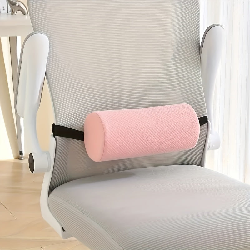 Ergonomic Memory Foam Back Support Pillow for Office Chair - Breathable, Durable, Comfortable Lumbar Cushion - Neck Roll Support - Relief for Lower Back Pain from Car, Office Chair, Computer - Ergonomic Portable Travel Pillow - Chest Posture Corrector
