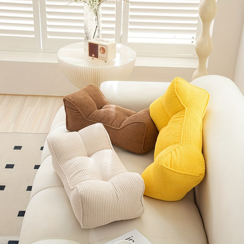 1pc Ultimate Lumbar Support Cushion – Adjustable Ergonomic Seat Pad for Home, Office & Travel, Fluffy Polyester Filling, Machine Washable, Pressure-Relief Foam for Back Pain & Posture Support, Fit for Sofas, Chairs & Car Seats, Seat Cushion