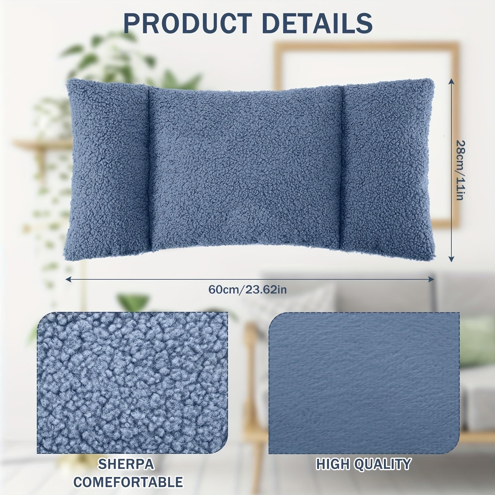 3-Section Lumbar Support Pillow for Office Chairs and Sofas - Soft Polyester Backrest Cushion with Ties, Hand Wash Only, Grey, Comfortable 3-Stage Adjustable Back Support for Home or Office Use, Back Support Pillow for Sitting